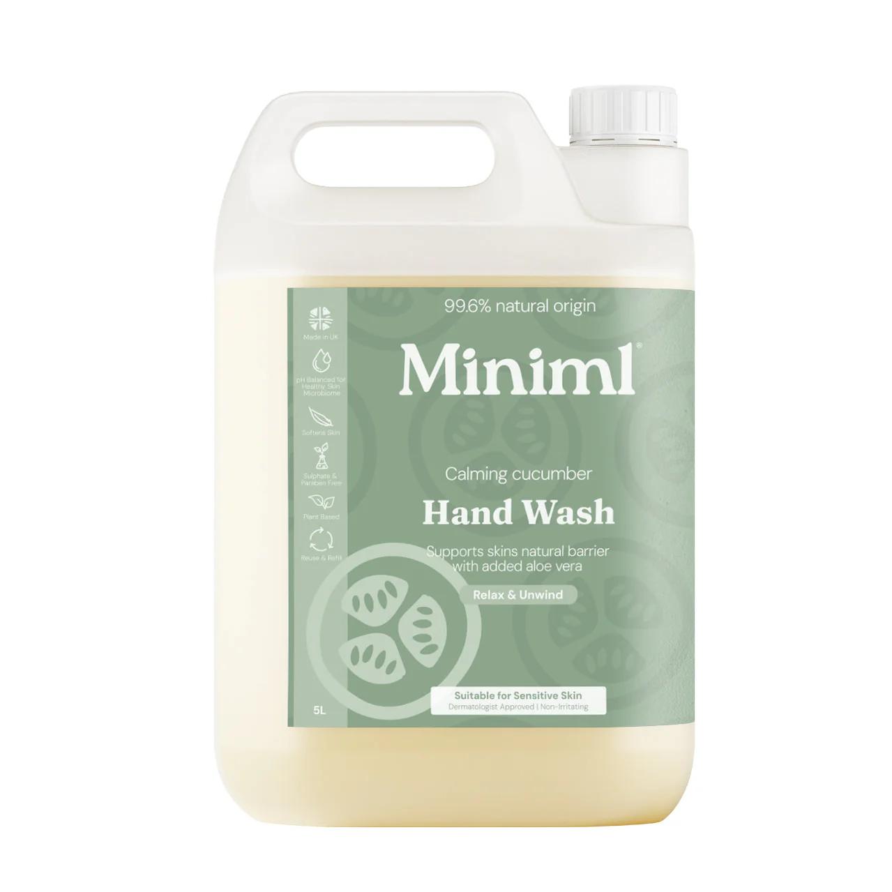 5L Miniml Hand Soap: Cucumber & Aloe Vera